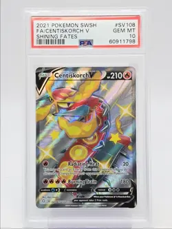 CENTISKORCH V 2021 POKEMON SWSH SHINING FATES SHINY RARE GEM PSA 10 Q0004 - Image 1