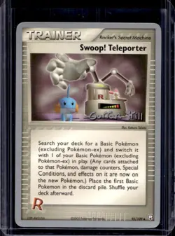 2004 Pokemon EX Team Rocket Returns Swoop! Teleporter Reverse Holo #92/109 - Image 1