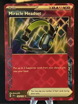 Pokemon TCG Surging Sparks Miracle Headset 183/191 SV08 Trainer – FAST USA SHIP - Image 1