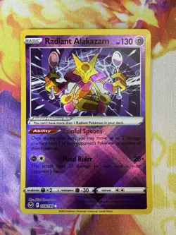 Radiant Alakazam 059/195 Silver Tempest Near Mint Pokemon TCG - Image 1