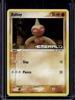 2005 Pokemon EX Emerald Baltoy Reverse Holo #43/106 - Image 1