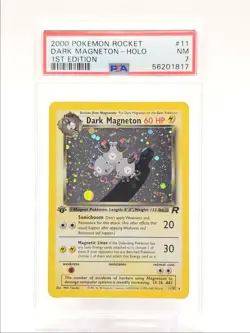 DARK MAGNETON 2000 POKEMON TEAM ROCKET 1ST EDITION RARE 11/82 PSA 7 Q0004 - Image 1