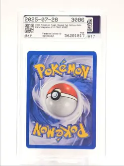 DARK MAGNETON 2000 POKEMON TEAM ROCKET 1ST EDITION RARE 11/82 PSA 7 Q0004 - Image 2