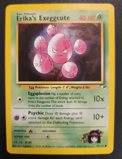 Pokemon Erika's Exeggcute - WOTC Gym Heroes Common 77/132 Unlimited 2000 - Image 1