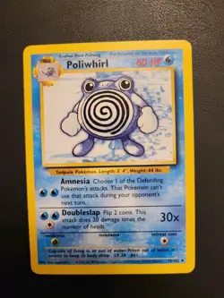 Pokemon TCG Poliwhirl Base Set 38/102 Regular LP. - Image 2