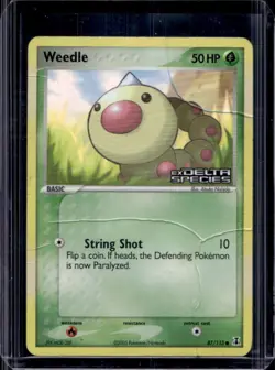 2005 Pokemon EX Delta Species Weedle Reverse Holo #87/113 - Image 1
