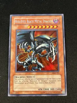 Yugioh - Red-Eyes Black Metal Dragon FMR-001 Forbidden Memories Secret Rare LP - Image 1