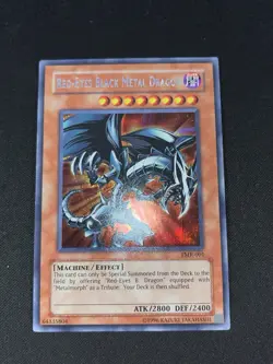 Yugioh - Red-Eyes Black Metal Dragon FMR-001 Forbidden Memories Secret Rare LP - Image 2