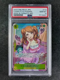 2023 One Piece CHARLOTTE PUDDING #OP03-112 Alternate Art Japanese PSA 10 - Image 1