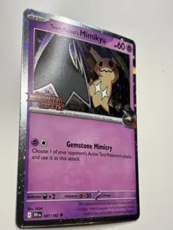 Pokemon TCG Team Rockets Mimikyu Stamped Card #087/182 NM - Image 2