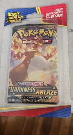 Pokemon TCG Sword Shield Darkness Ablaze Booster Pack Blister + Foil Card New - Image 1