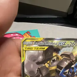 Pokemon Lucario & Melmetal GX TAG TEAM Promo Holo Card SM192 260HP - Image 5