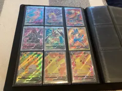 Pokemon TCG Mixed Card Lot Binder GX V Radiant Holo Foil Pikachu Charizard Mew - Image 1