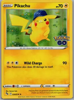 Pikachu 028/078 Pokemon GO - Pokemon Card - NM - Image 1