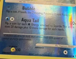 Pokemon TCG Squirtle 112/132 Secret Wonders Reverse Holo Common Card - Image 2