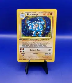 Machamp 8/102 Base Set Holo Rare Pokemon Card 1999 WOTC TCG Vintage Pokemon - Image 1