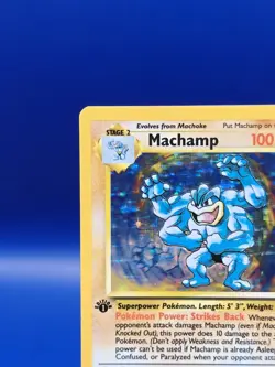 Machamp 8/102 Base Set Holo Rare Pokemon Card 1999 WOTC TCG Vintage Pokemon - Image 4