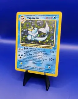 Vaporeon 12/64 Jungle Set Holo Rare Pokemon Card Nintendo Pokemon TCG WOTC 1999 - Image 2