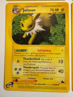 Evee Skyridge Evolution Lot Flareon Jolteon Vaporeon E-Reader Pokemon Cards - Image 4