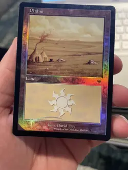 FOIL Plains #334, Onslaught, NM Magic the Gathering MTG - Image 1