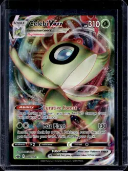 2021 Pokemon SWSH Chilling Reign Celebi VMAX #008/198 - Image 1