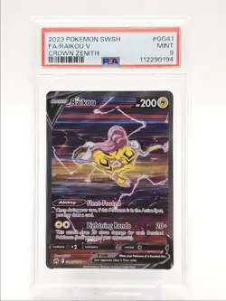 RAIKOU V 2023 POKEMON SWSH CROWN ZENITH RARE HOLO GG41/GG70 PSA 9 Q0004 - Image 1