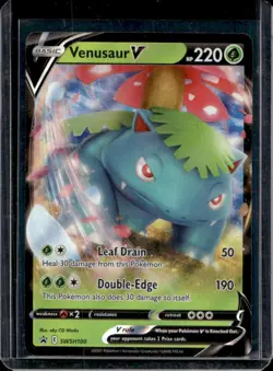 2019-2023 Pokemon SWSH Black Star Promos Venusaur V #SWSH100 - Image 1