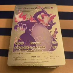 2020 Pokemon Charizard VMAX HP330 Gold Foil Fan Art SV107/122 - Image 1