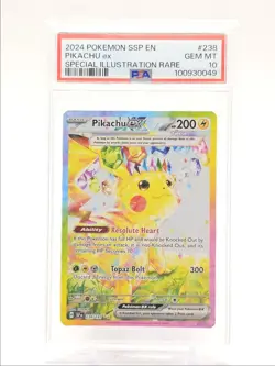 PIKACHU EX 2024 POKEMON SPARKS SPECIAL ILLUSTRATION RARE 238/191 PSA 10 Q0004 - Image 1