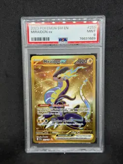 2023 Pokemon SVI EN: MIRAIDON ex HYPER RARE GOLD PSA 9 - Image 1