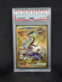 2023 Pokemon SVI EN: MIRAIDON ex HYPER RARE GOLD PSA 9 - Image 2