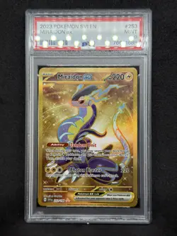 2023 Pokemon SVI EN: MIRAIDON ex HYPER RARE GOLD PSA 9 - Image 3