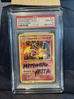 Pokemon XY Evolutions 11/108 Charizard Holo PSA 10 GEM Mitsuhiro Arita Slab Auto - Image 1