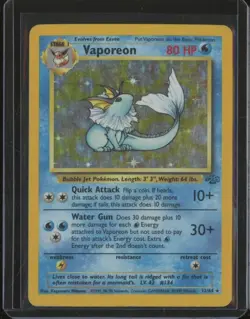 1999 Pokemon Jungle VAPOREON #12/64 Holo Foil Rare Vintage JFB2 - Image 1