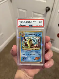 PSA 9 Misty's Gyarados No. 130 Pokemon Japanese Leaders' Stadium 1998 Holo - Image 2