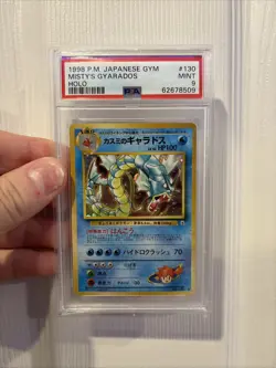 PSA 9 Misty's Gyarados No. 130 Pokemon Japanese Leaders' Stadium 1998 Holo - Image 4