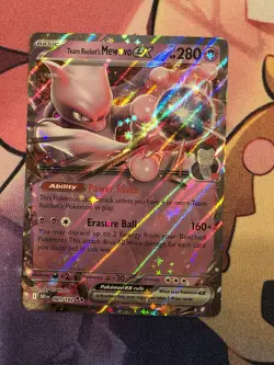 Pokemon Destined Rivals 81/182 Rare Team Rocket's Mewtwo Ex MINT Holo - Image 1