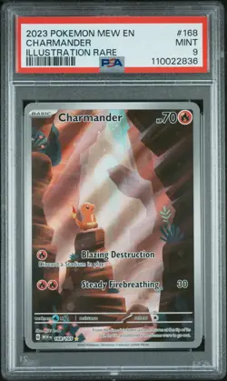 2023 Pokemon Mew EN-151 Charmander Illustration Rare PSA 9 #168 - Image 1