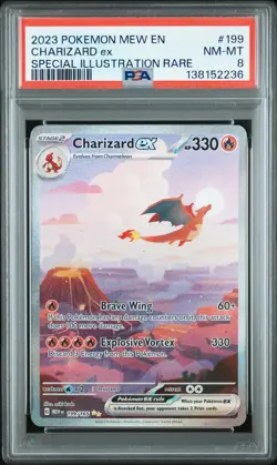Pokemon Charizard Ex SIR 199/165 Scarlet & Violet 151 PSA 8 Near Mint - Image 3
