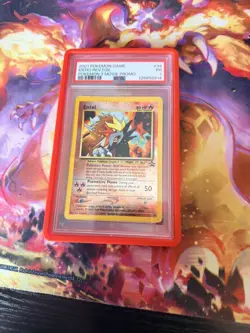 2001 ENTEI REVERSE FOIL #34 Black Star Movie Promo Pokemon PSA 1 - Image 1