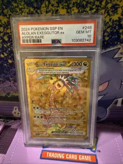 2024 Pokemon SSP EN Alolan Exeggutor Ex Hyper Rare PSA 10 - Image 1