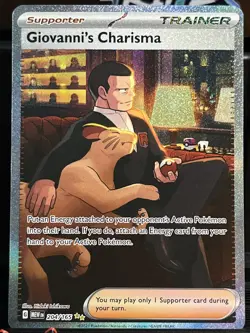 Pokemon Mew 151 Giovanni’s Charisma 204/165 Special Illustration Rare NM - Image 1