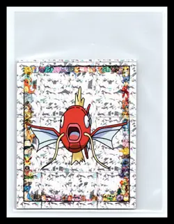💥 Magikarp Merlin Pokemon 1999 Vintage Album Sticker Silver Prism Holo # S20 - Image 1