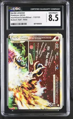 CGC 8.5 Ho-Oh LEGEND Bottom HeartGold & SoulSilver 112/123 Holo Pokemon Card - Image 1