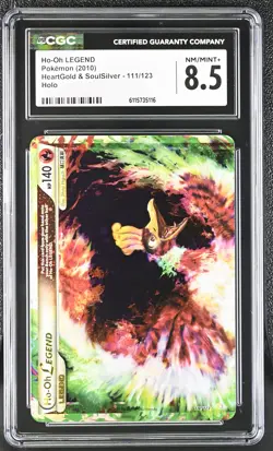 CGC 8.5 Ho-Oh LEGEND HeartGold & SoulSilver Top 111/123 Holo Pokemon Card - Image 1