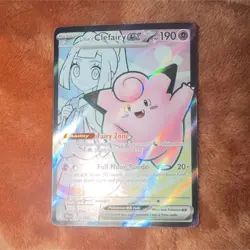 Pokemon Lillie's Clefairy EX 173/159 Basic Fairy Full Art Holo Card 190 HP - Image 1