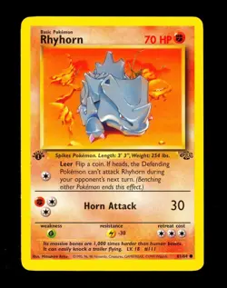 1999 Pokemon 1ST EDITION Jungle Set NEAR COMPLETE Non Holo COMMON Cards Lot WotC - Image 4