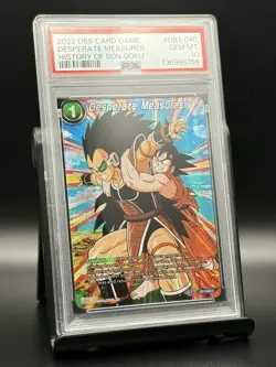 2022 DBS CARD GAME HISTORY OF SON GOKU #DB1-040 DESPERATE MEASURES PSA 10 - Image 1