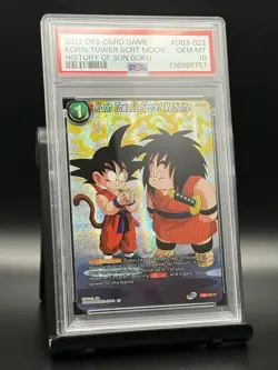 2022 DBS CARD GAME HISTORY OF SON GOKU #DB3-022 KORIN TOWER SECRET MDCN PSA 10 - Image 1