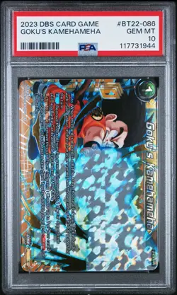 2023 Dragon Ball Super Card Game Goku's Kamehameha #BT22-086 PSA 10 Gem Mint - Image 1